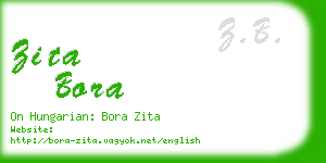 zita bora business card